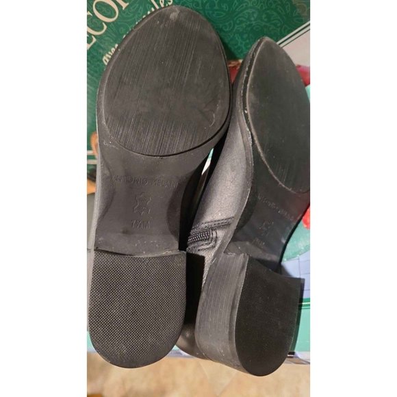 Antonio Melani Black Leather Boots Size 7.5 - Picture 4 of 5